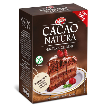 Cacao naturală extra închisă fără gluten Celiko, 100 g
